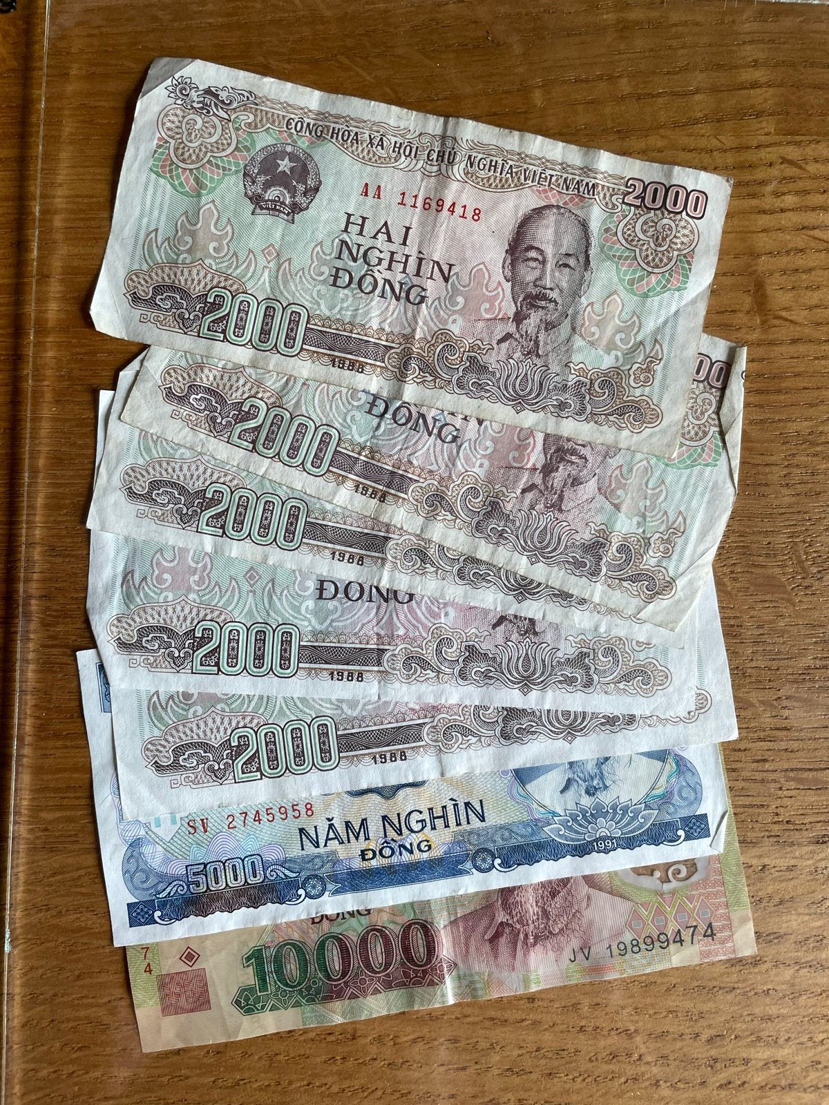 Vietnamese Dong bankbiljetten - 2000, 5000, 10000 Dong, Ophalen of Verzenden, Zuidoost-Azië, Setje