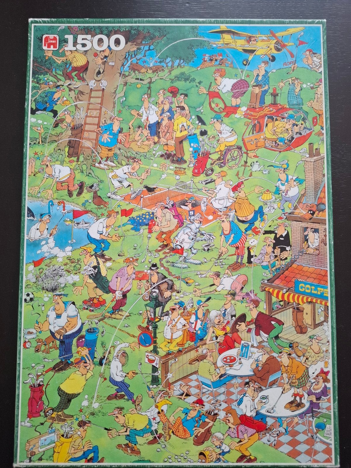 Jan van Haasteren Golf Puzzel 1500 Stukjes - Zeldzaam, Ophalen of Verzenden, 500 t/m 1500 stukjes, Zo goed als nieuw, Legpuzzel