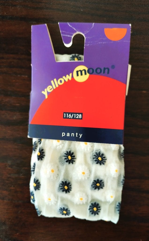 Yellow Moon Kinderpanty, 116-128, Wit, Blauw Geel, Overige typen, Meisje, Nieuw, Ophalen of Verzenden