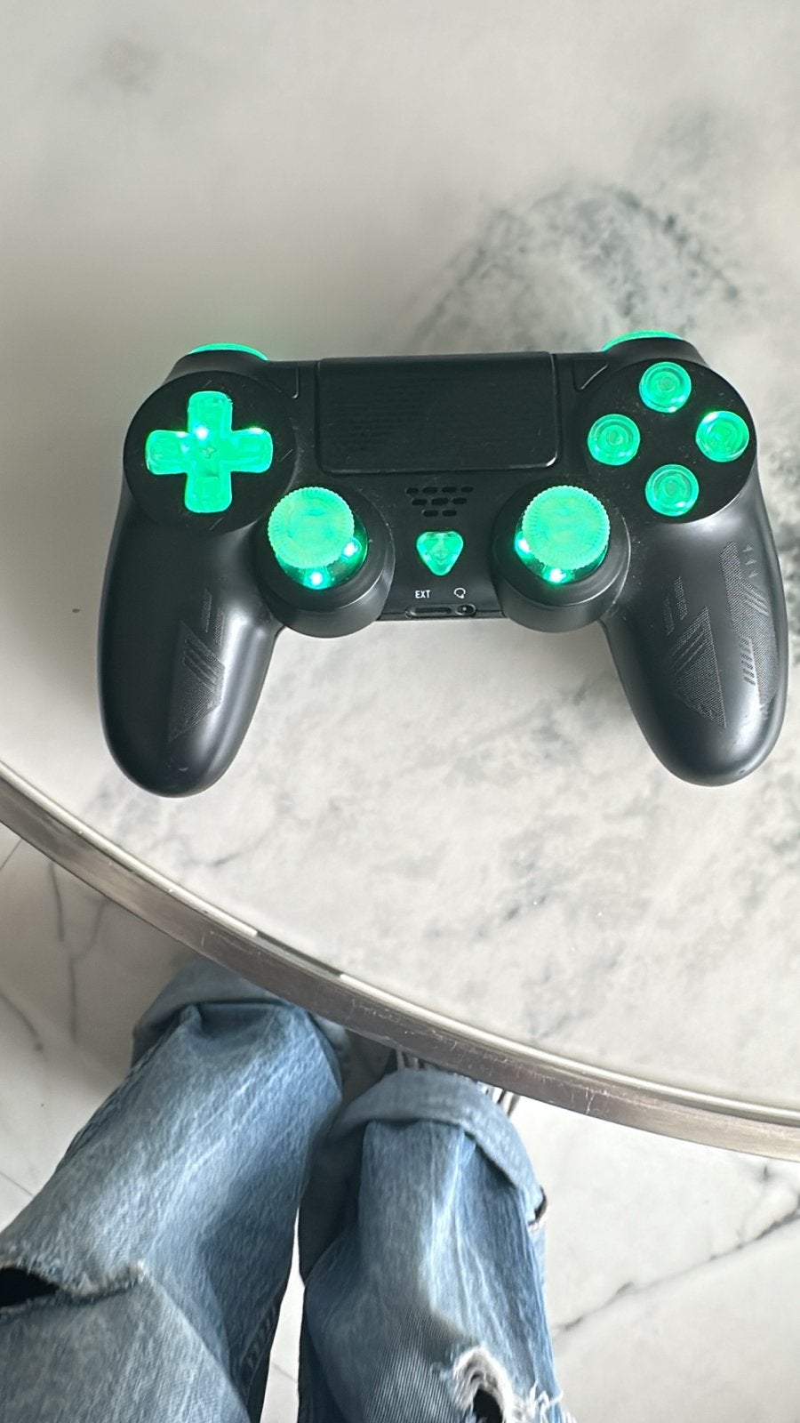 Draadloze Controller met LED-verlichting voor PlayStation, Ophalen of Verzenden, Zo goed als nieuw, Controller, PlayStation 4