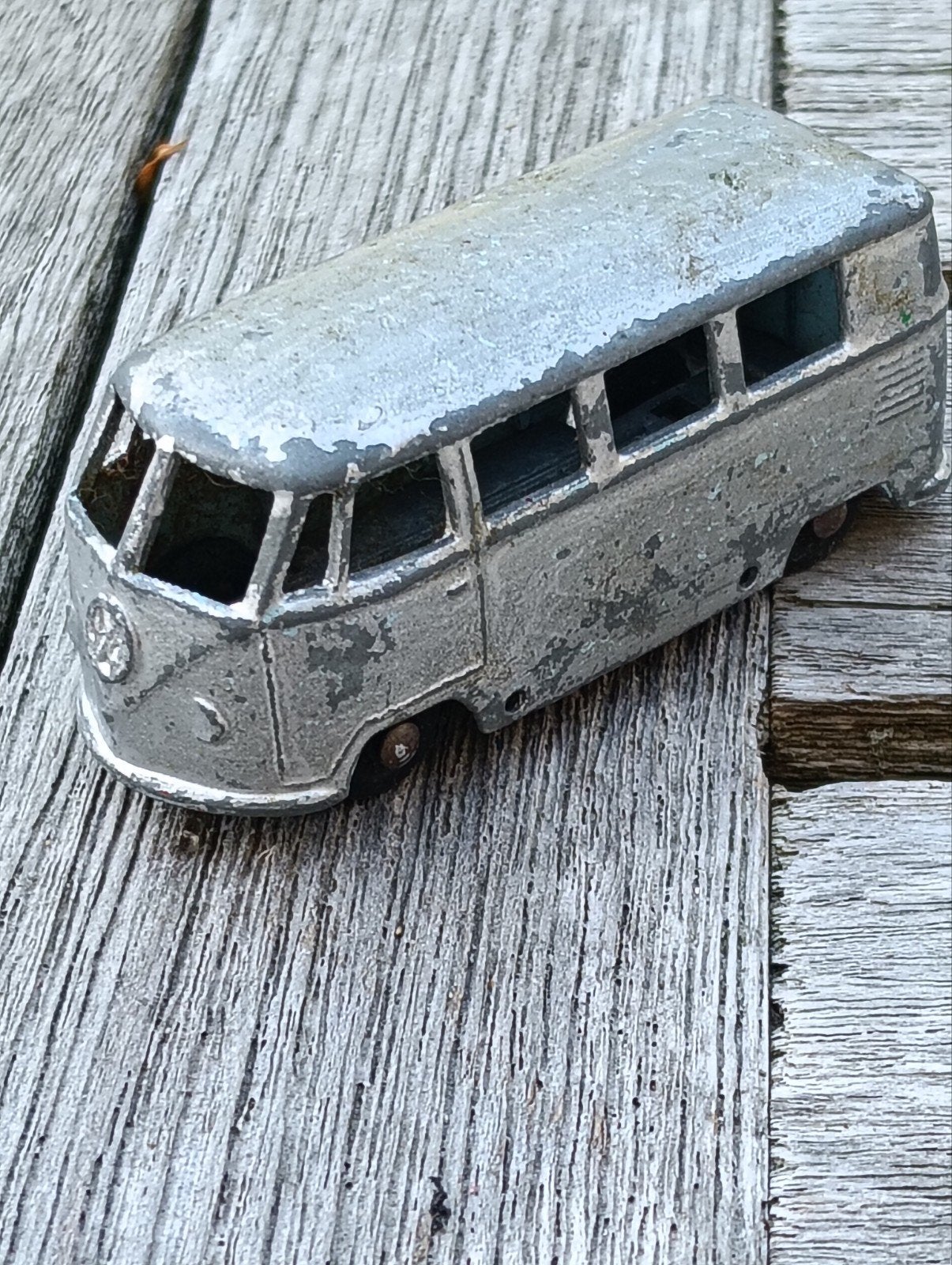 Vintage Volkswagen Micro Bus modelauto - Made in England, Overige merken, Gebruikt, 1:50 of kleiner, Auto