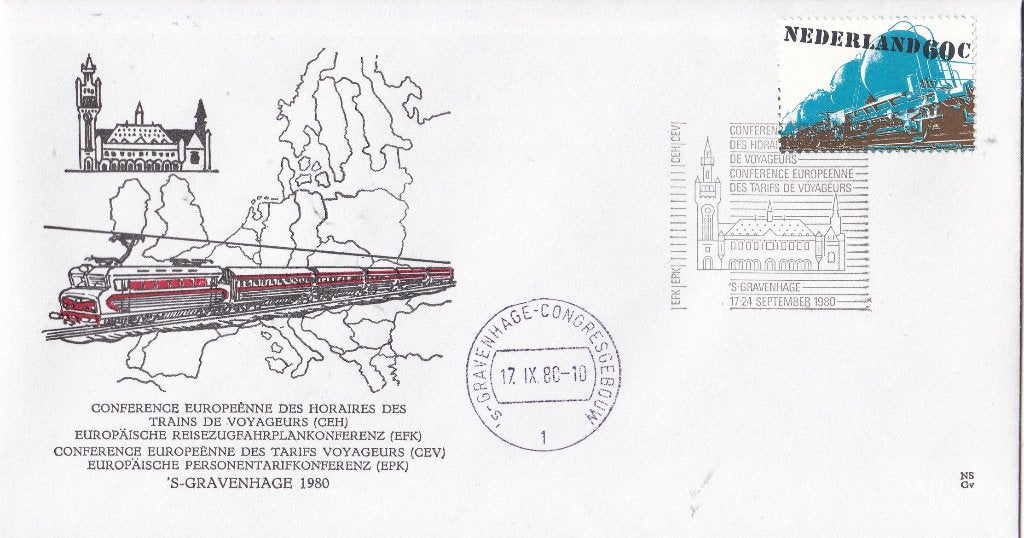 Conferentie Europees Treintarief–’s-Gravenhage17-24 sep 1980, Verzenden, Envelop