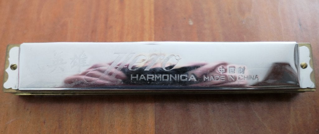 Vintage Hero Mondharmonica - 48 Gaten - Tremolo, Ophalen of Verzenden, Gebruikt