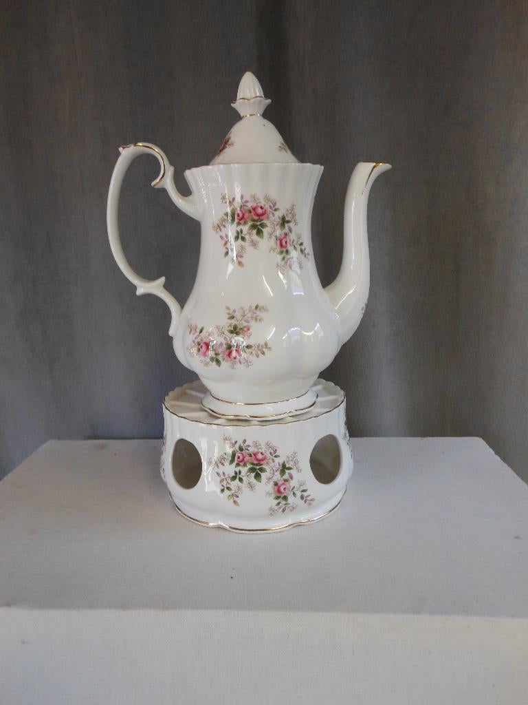 Royal Albert Lavendel Rose koffiepot met theelicht, Overige typen, Ophalen of Verzenden, Zo goed als nieuw, Overige stijlen