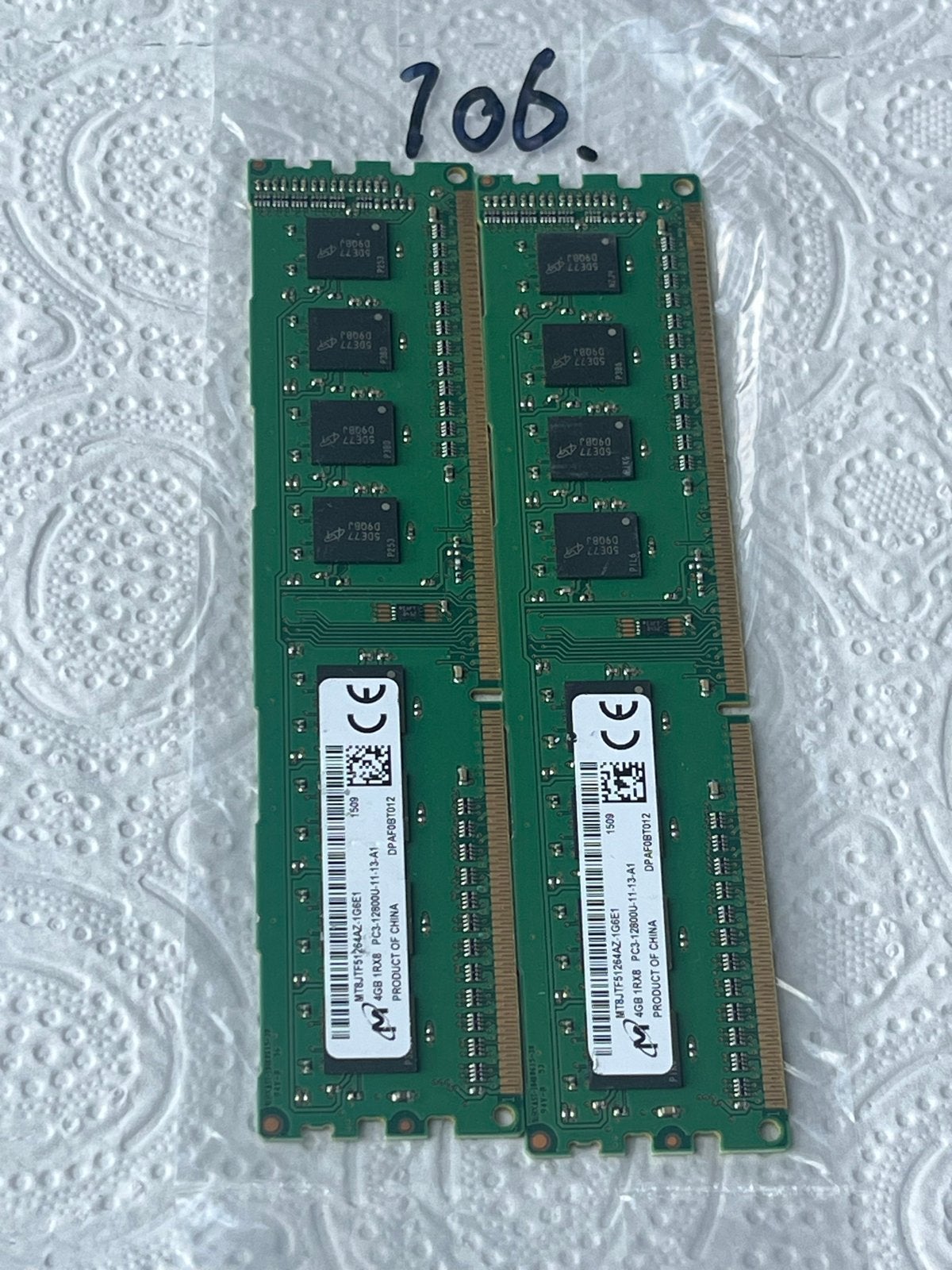 #106- 2x 4GB DDR3 RAM Geheugen voor Desktop/Laptop, Verzenden, Server, 8 GB, DDR3