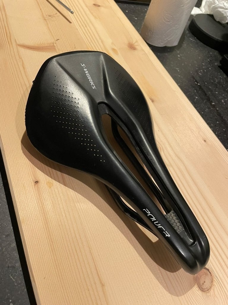 S-Works Power zadel met carbon schaal en carbon rails, Fietsen en Brommers, Specialized, Gebruikt, Ophalen of Verzenden, Zadel