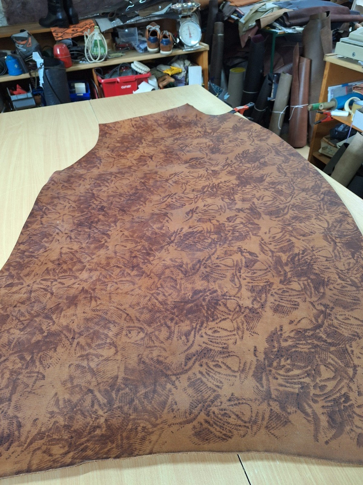 Tuigleder, wildprent,Dikte 3,2 mm,Apart., Hobby en Vrije tijd, Stoffen en Lappen, Nieuw, Leer of Kunstleer, 30 tot 120 cm, 30 tot 200 cm