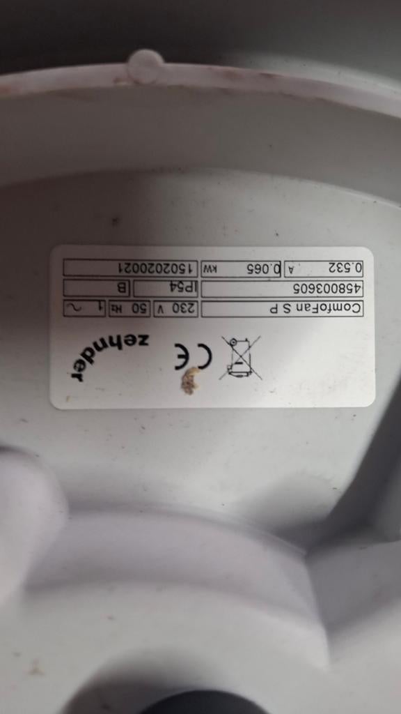 Zehnder ComfoFan S P Ventilator Afzuiger, Ophalen of Verzenden