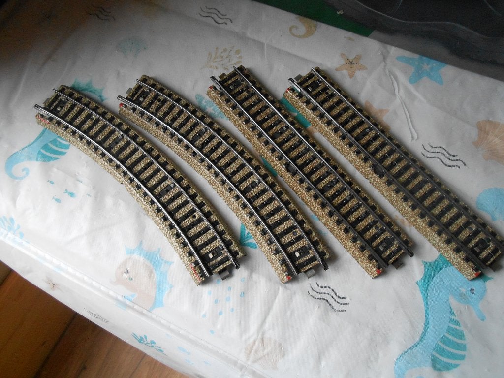 Märklin 5115 en 5116 elk 2x, contact verlenging voor overweg, Hobby en Vrije tijd, Wisselstroom, Rails, Ophalen of Verzenden, Zo goed als nieuw