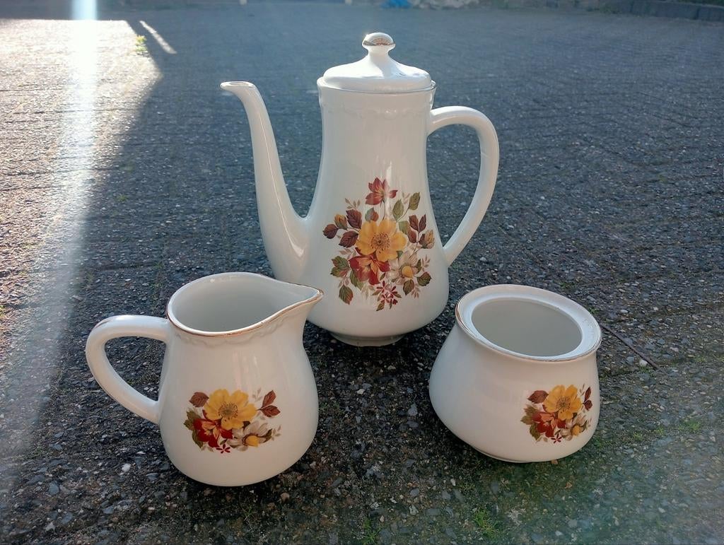 Vintage Digoin Sarreguemines Koffieservies, Antiek en Kunst, Ophalen of Verzenden