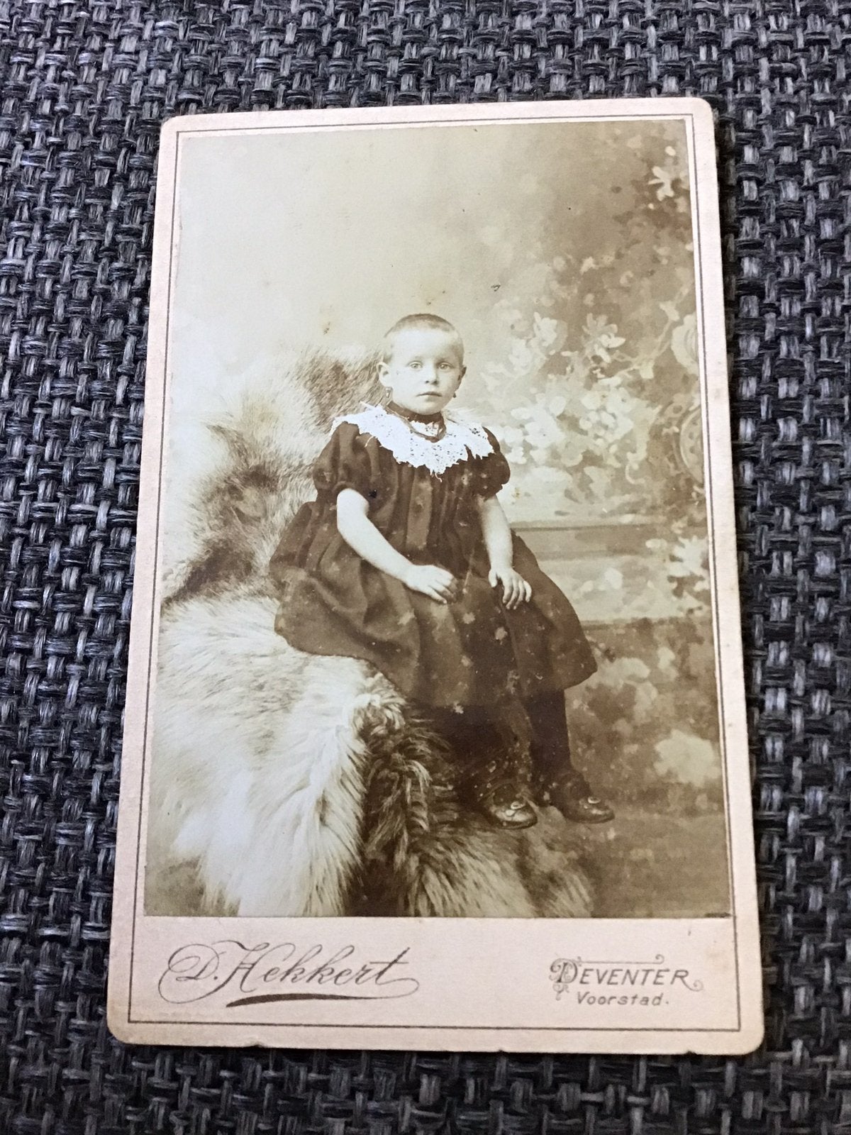 CDV, Meisje, D. HEKKERT, DEVENTER, Carte de Visite, Gebruikt, Verzenden, Foto, Voor 1940