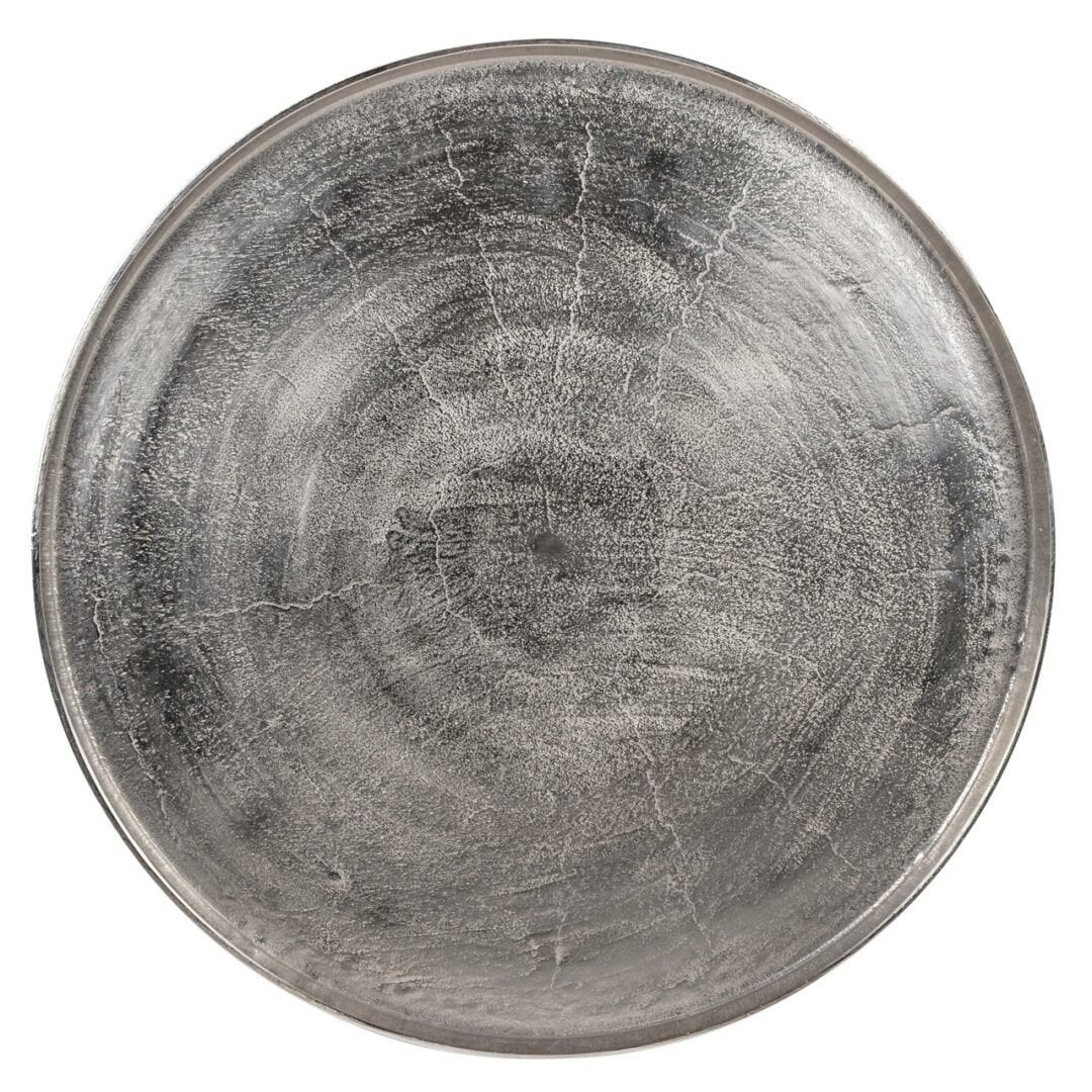 RIchmond Salontafel Lyam zilverkleurig /zwart, Ophalen, Rond, Industrieel, Modern, 50 tot 100 cm