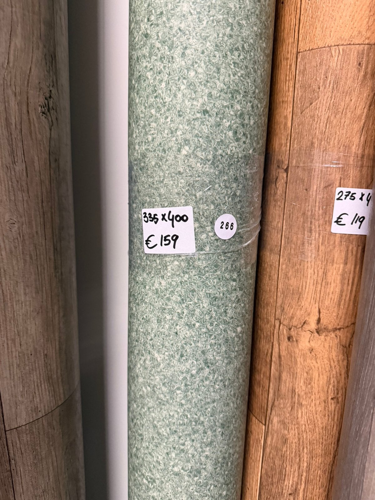Groen Granito Vinyl Restpartij | 3,35x4,00mtr (13,4m2), Huis en Inrichting, Stoffering | Vloerbedekking, Ophalen, Nieuw, Nvt, Vinyl
