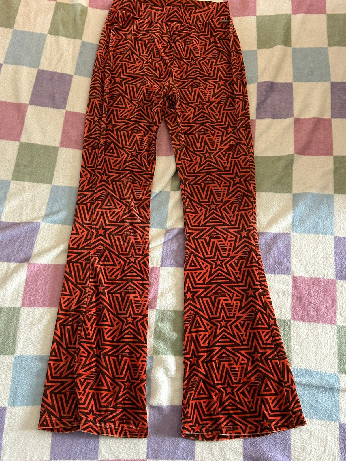 Colourful Rebel flared pants big star velvet, maat M, Maat 38/40 (M), Nieuw, Ophalen of Verzenden, Lang