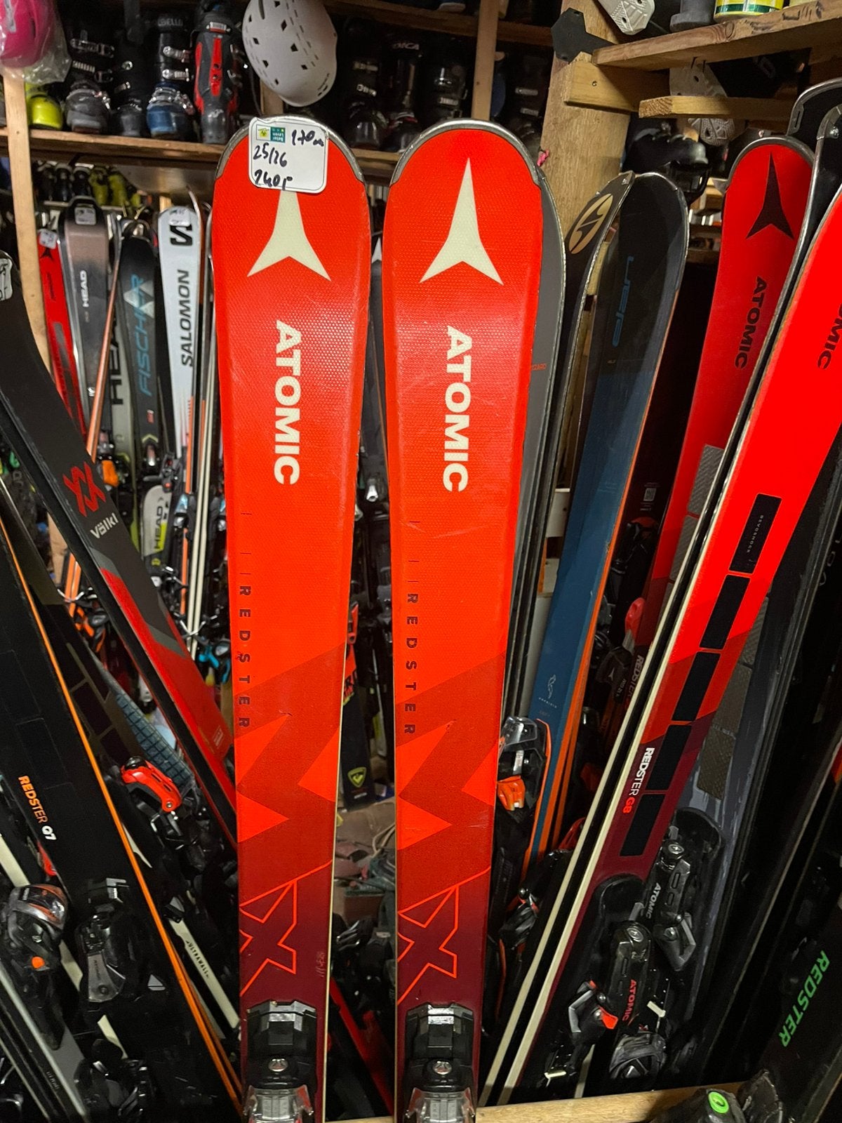 170cm ATOMIC REDSTER MX CARVE SKIS, 160 tot 180 cm, Ophalen of Verzenden, Zo goed als nieuw, Carve