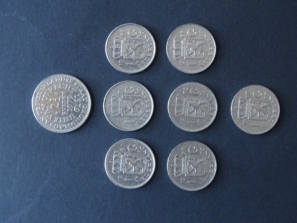 Rijksdaalder, guldens,kwartjes en dubbeltjes, Ophalen of Verzenden, Koningin Juliana, Overige waardes, Losse munt