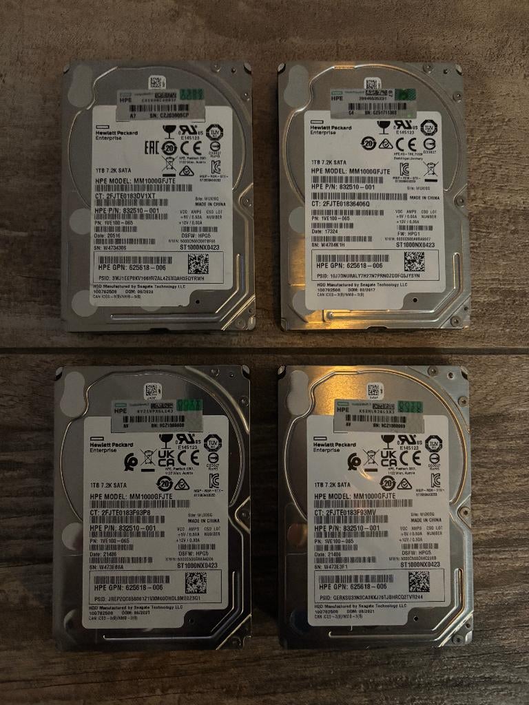 Hewlett Packard Enterprise 1Tb 2,5Inch harddisk, Intern, Gebruikt, Ophalen of Verzenden, HP Enterprise