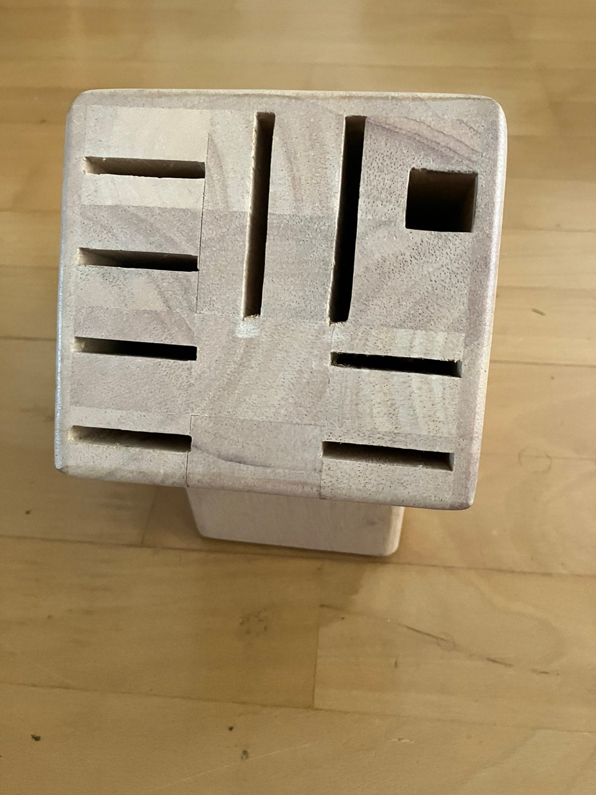 Fraai mooi houten massief messenblok, NIEUW!, Ophalen of Verzenden, Nieuw, Hout