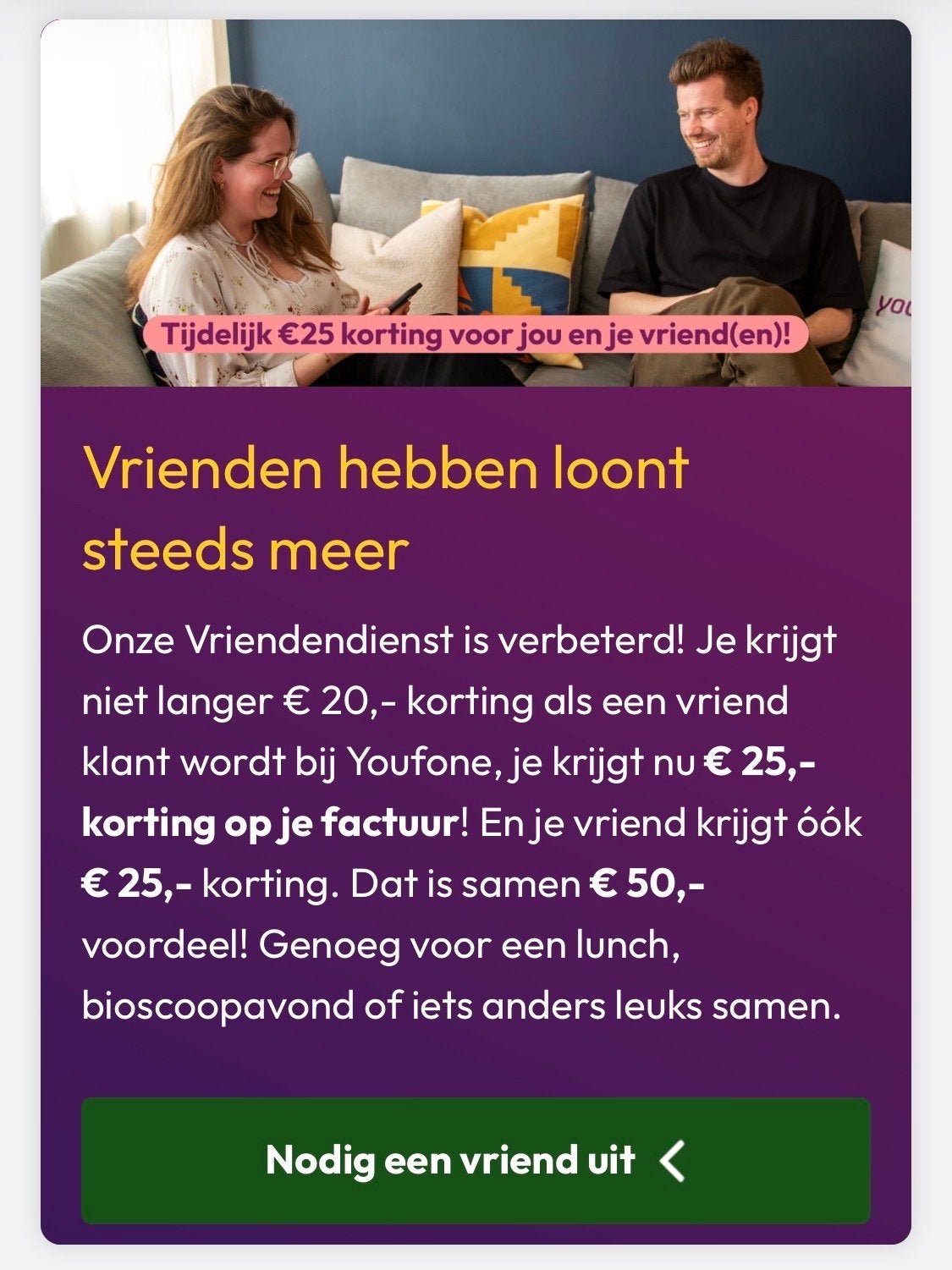 25 euro korting bij youfone, Tickets en Kaartjes