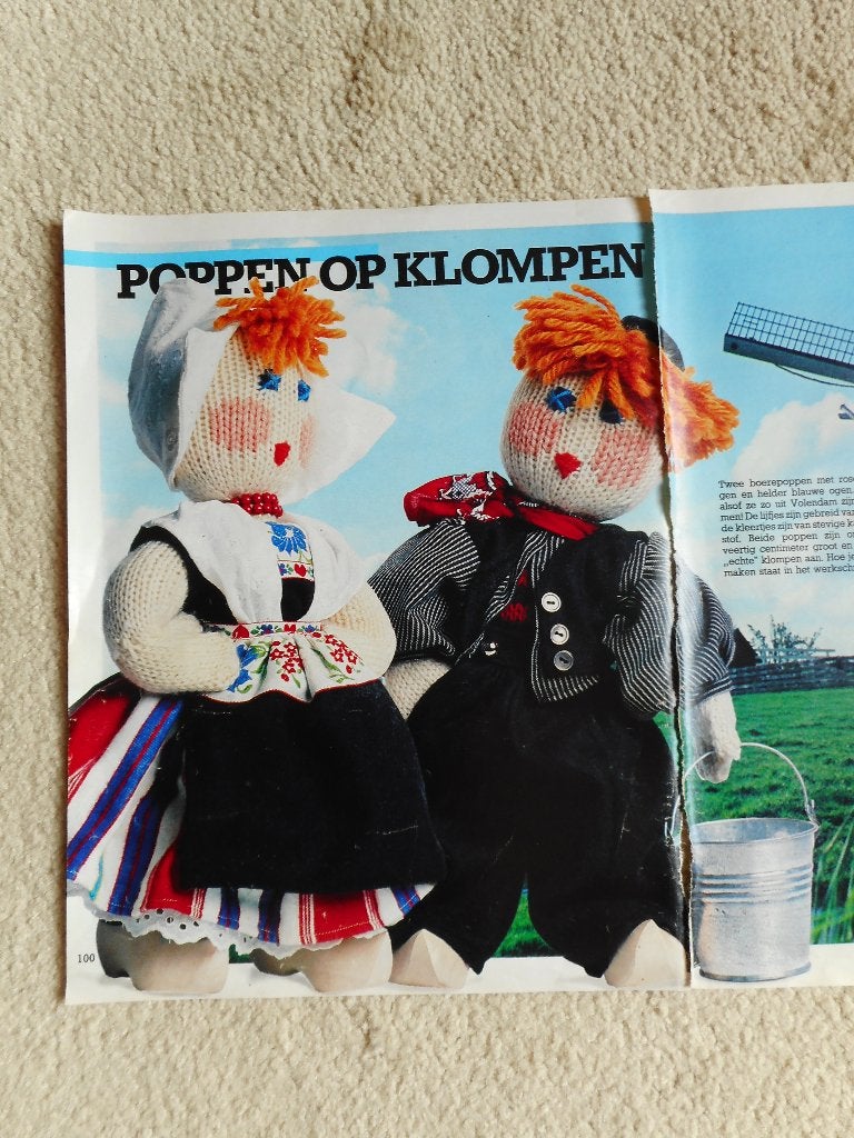 Patronen van poppen breien en borduren naaien, Ophalen of Verzenden, Gebruikt, Breien of Haken, Patroon of Boek