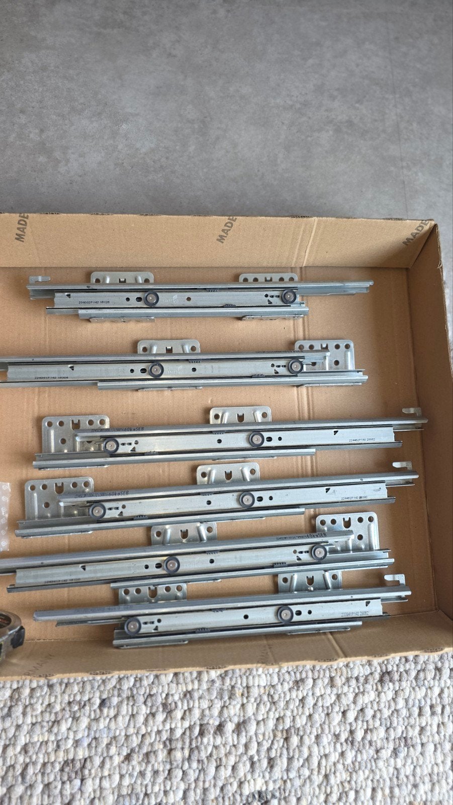 Ladegeleiders voor lades -3 sets, Ophalen, Gebruikt