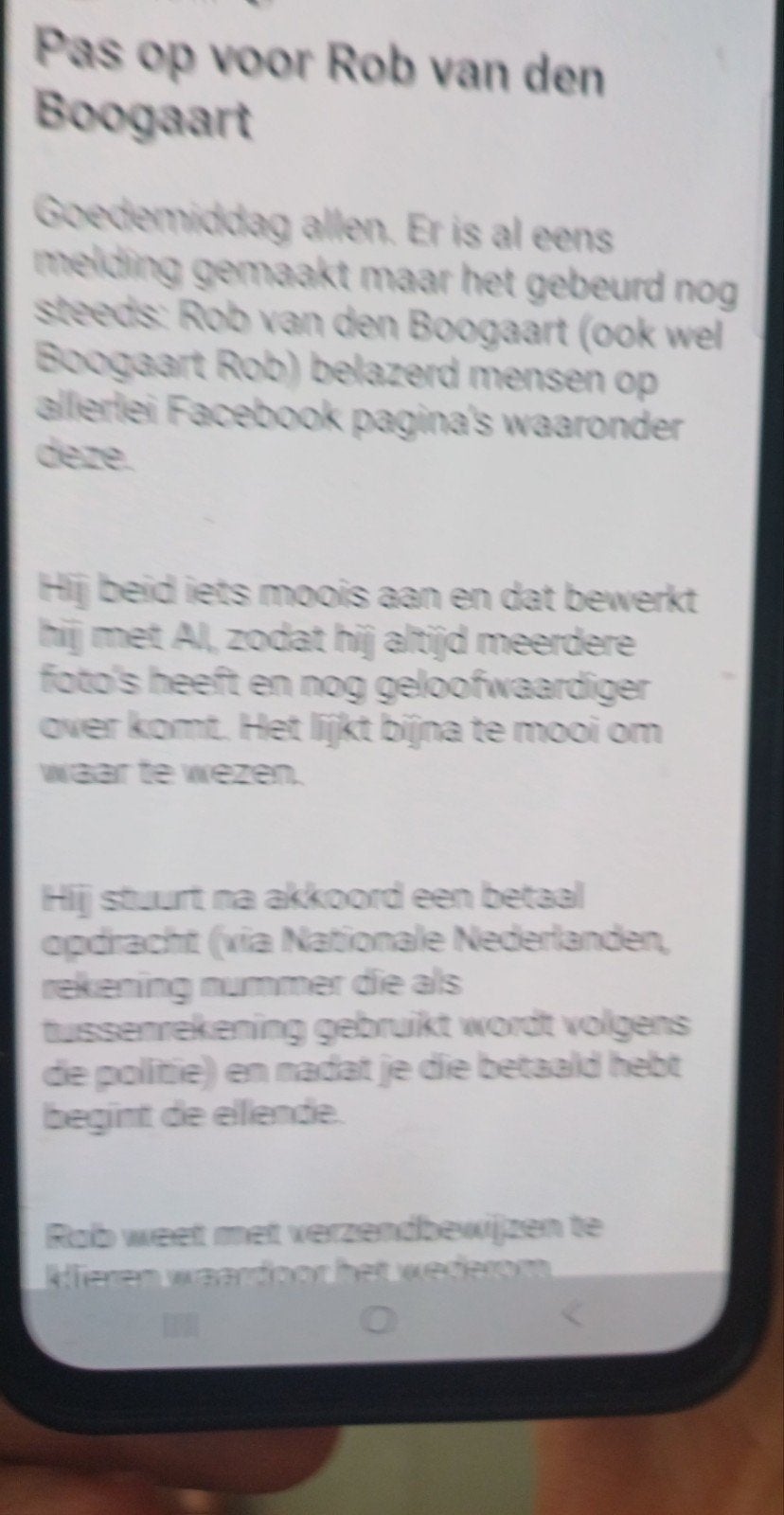 OPGEPAST, Ophalen