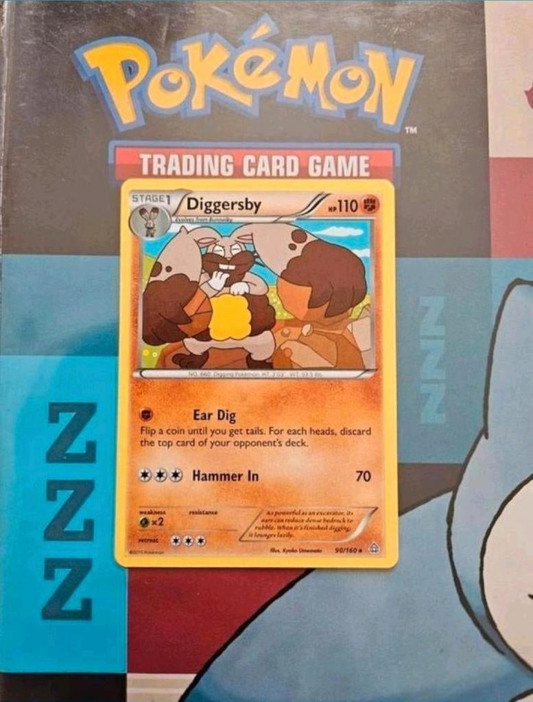 Diggersby 90/160 XY Primal Clash pokemon kaart nm rare, Ophalen of Verzenden, Zo goed als nieuw, Losse kaart
