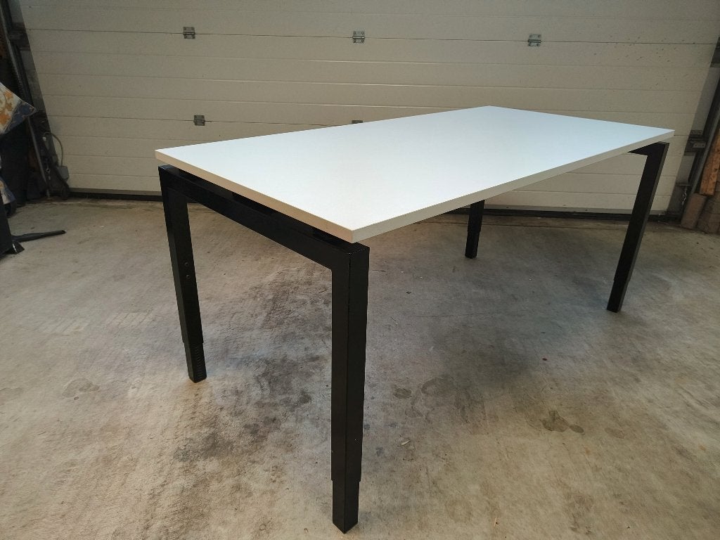 Now! bureau 160x80 wit (1), Ophalen, 160 cm, In hoogte verstelbaar, Spaanplaat of MDF