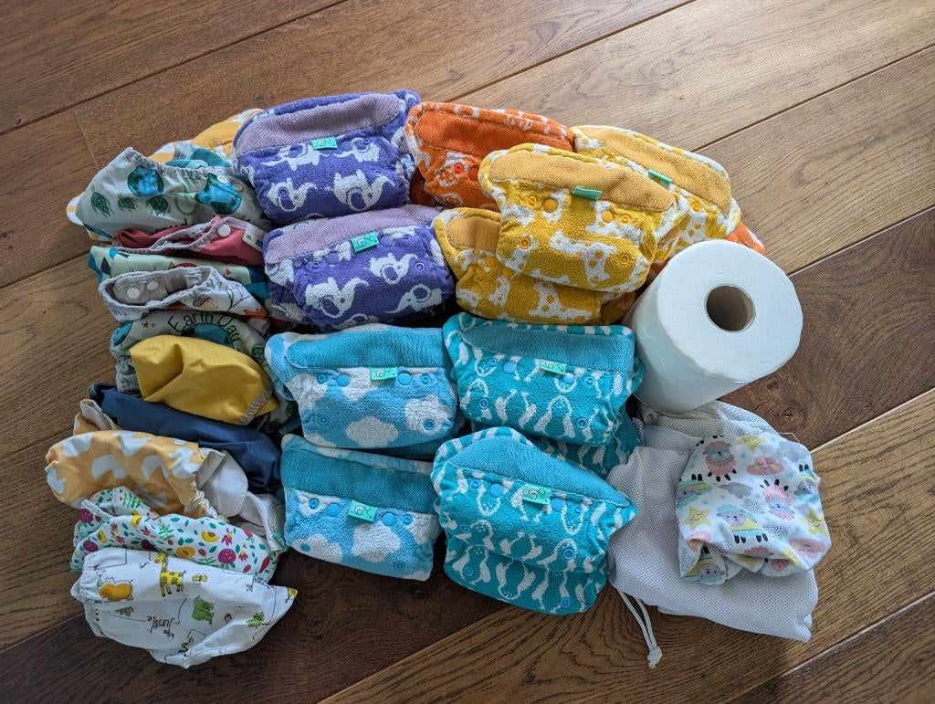 Wasbare luiers maat 1 (2-8kg, o.a. Totbots), Kinderen en Baby's, Ophalen, Gebruikt, Jongetje of Meisje