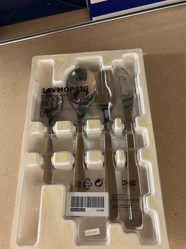 Bestekset Mopsig Ikea, Ophalen of Verzenden, Nieuw, Rvs of Chroom