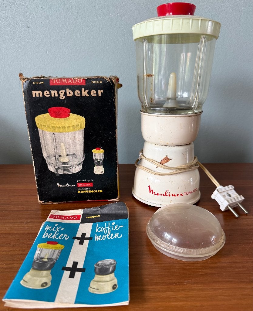 Moulinex / Tomado koffiemolen + mengbeker 50's, Verzenden