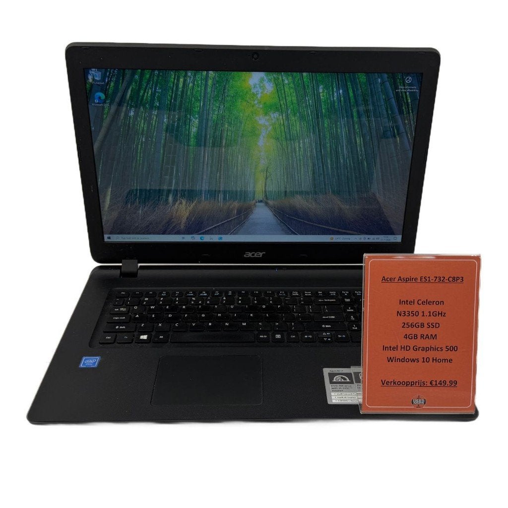 Acer Aspire ES1-732-C8P3 Laptop | Intel Celeron 4GB RAM, Computers en Software, Windows Laptops, 256 GB, Met videokaart, Dordrecht@usedproducts.nl
