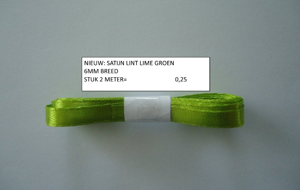 ❤️satijn lint 6mm lime groen ( alleen verzenden, Hobby en Vrije tijd, Kaarten | Zelf maken, Ophalen, Nieuw, Overige thema's, Overige typen