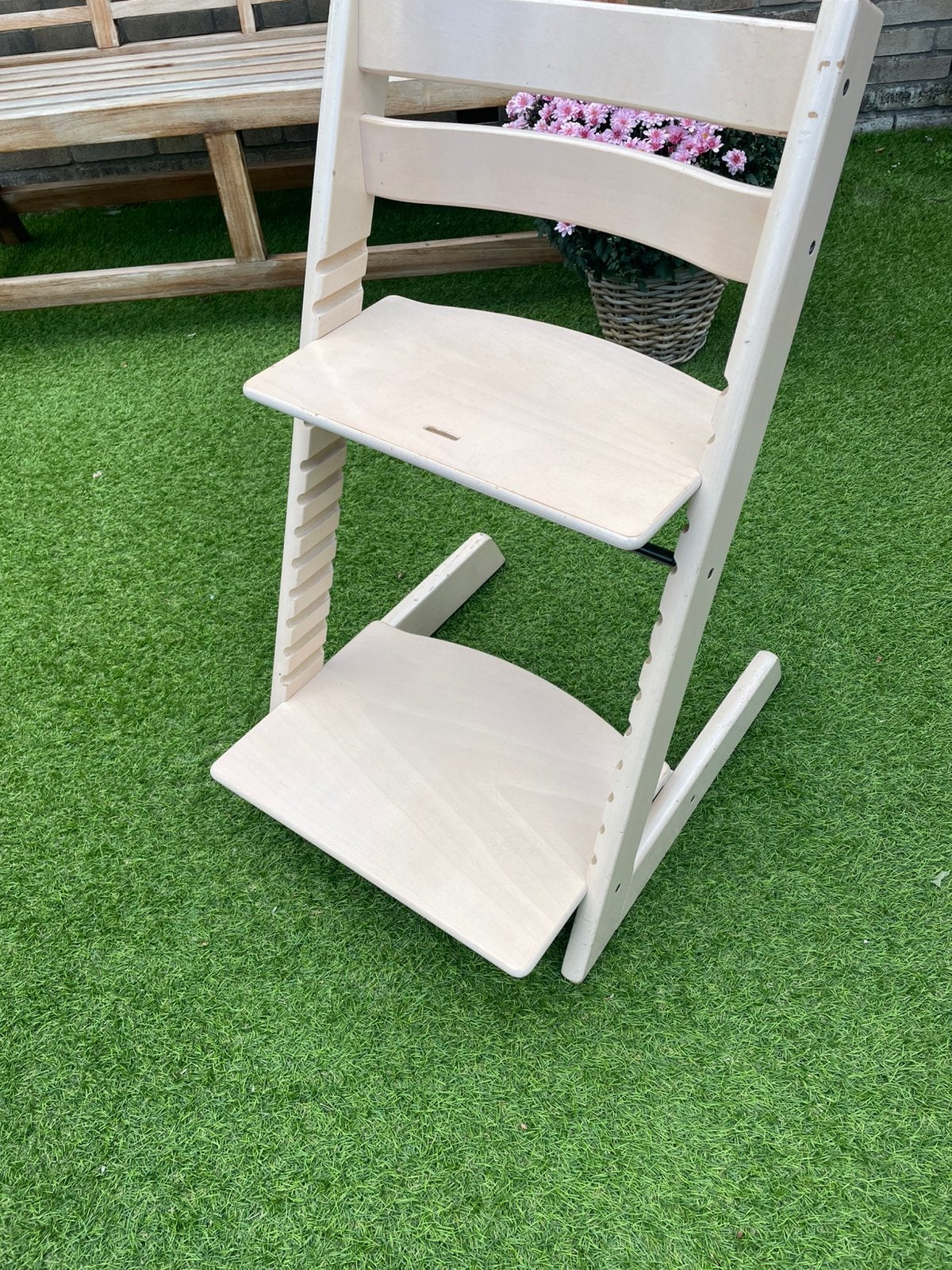 Stokke trip trap white wash (originele kleur), Ophalen, Gebruikt, Meegroeistoel