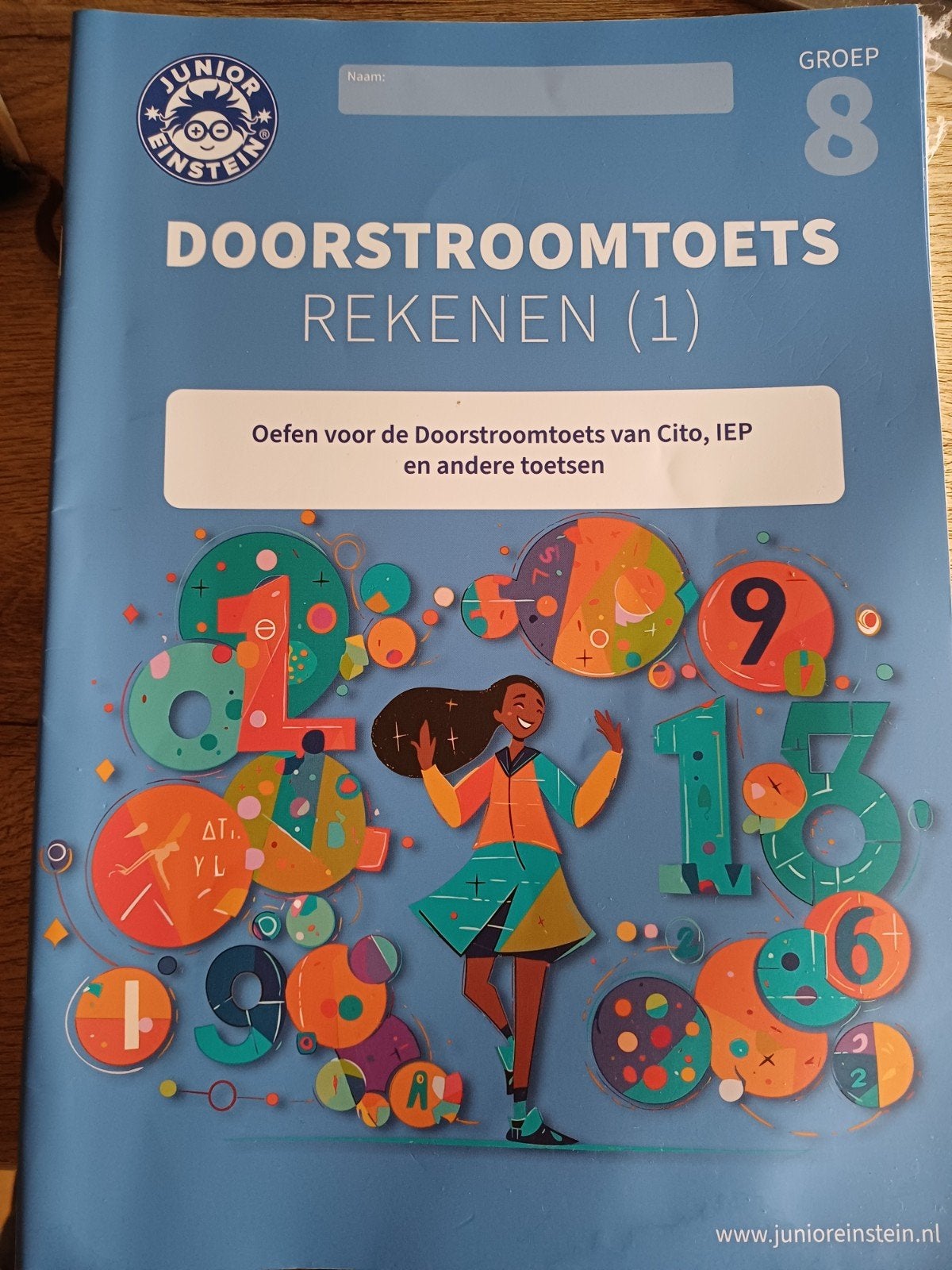 Junior Einstein Doorstroomtoets Rekenen Groep 8 (1) en (2), Junior Einstein, Wiskunde A, Ophalen of Verzenden, Zo goed als nieuw