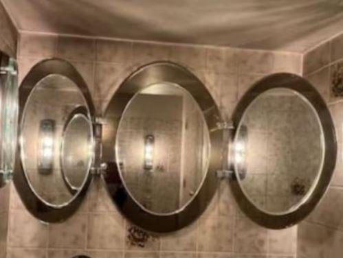vintage spiegel designer Ingrand Fontana Arte space age, Ophalen, Zo goed als nieuw, 100 tot 125 cm, Minder dan 100 cm