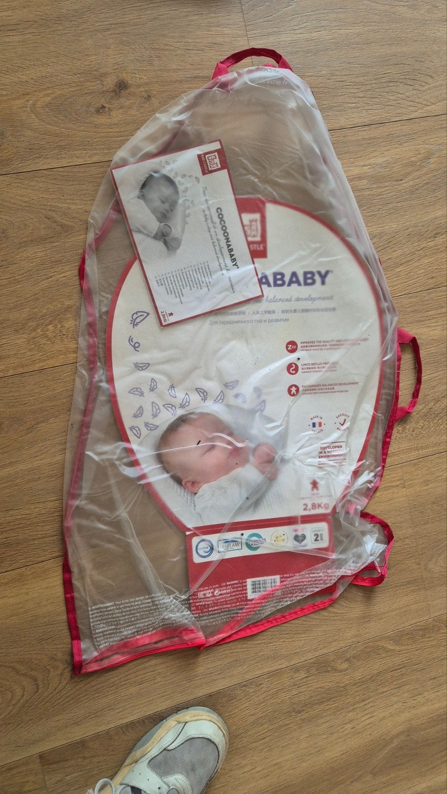 Cocoonababy Red Castle babynestje, Ophalen, Zo goed als nieuw, Wieg