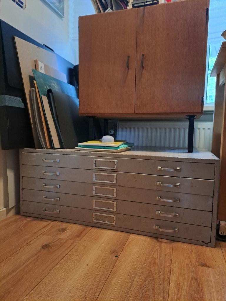 Tekeningkast / archiefkast, Ophalen, Gebruikt, 5 laden of meer, Archief kast