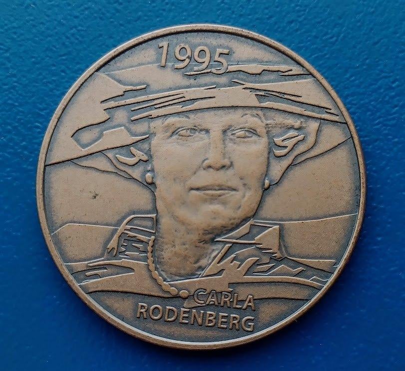 Penning Koningin Beatrix - Beatrix in Kunst, Carla Rodenberg, Postzegels en Munten, Penningen en Medailles, Verzenden, Brons, Nederland