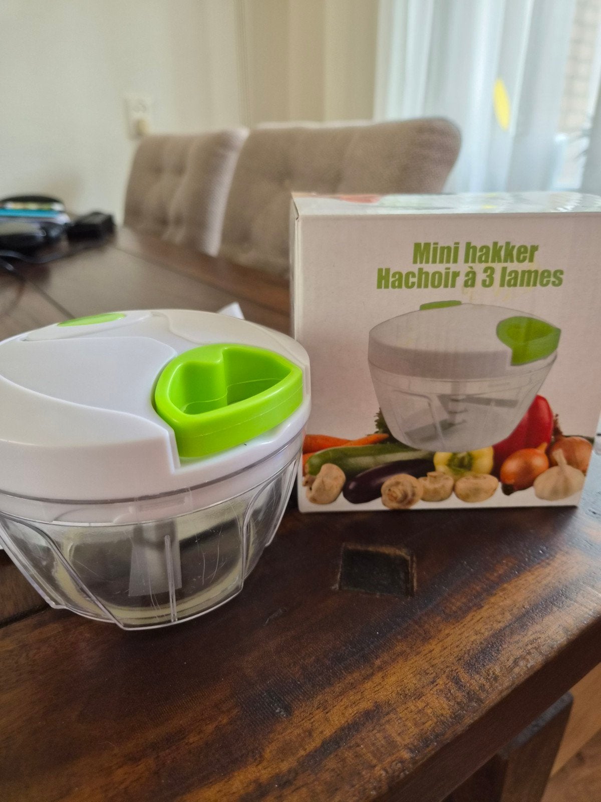 Minihakker met 3 messen., Ophalen of Verzenden, Zo goed als nieuw, Overige materialen, Overige stijlen