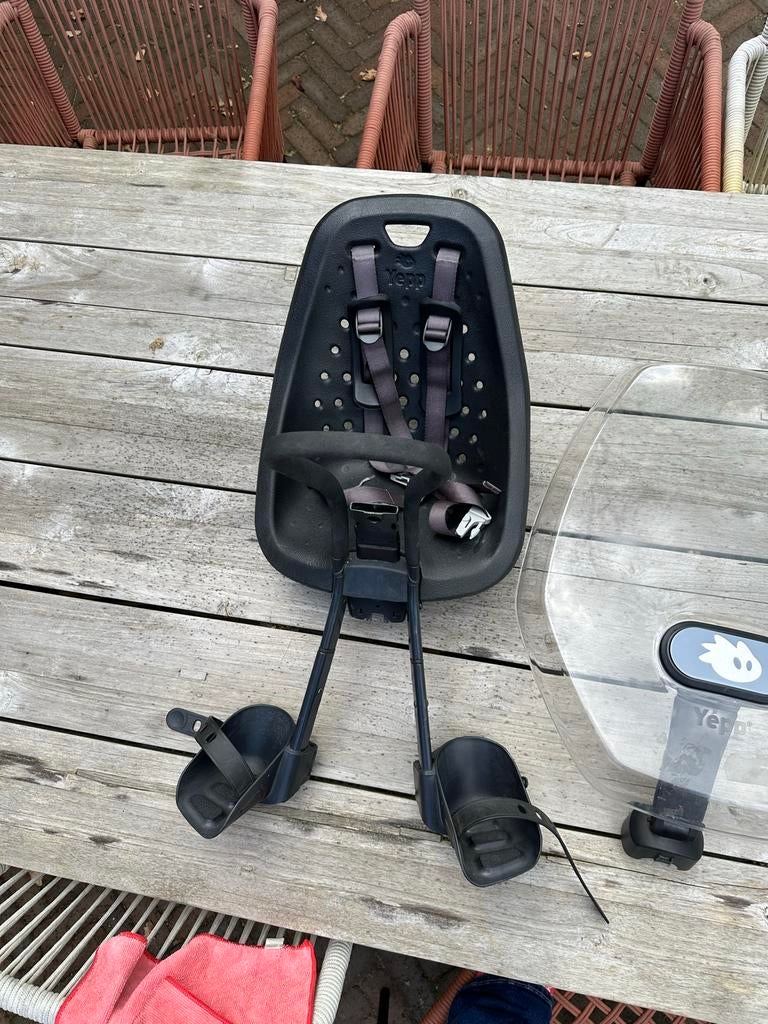 Yepp kinderzitje voor op de fiets met windscherm, Ophalen, Voorzitje, 0 t/m 13 kg, Gebruikt