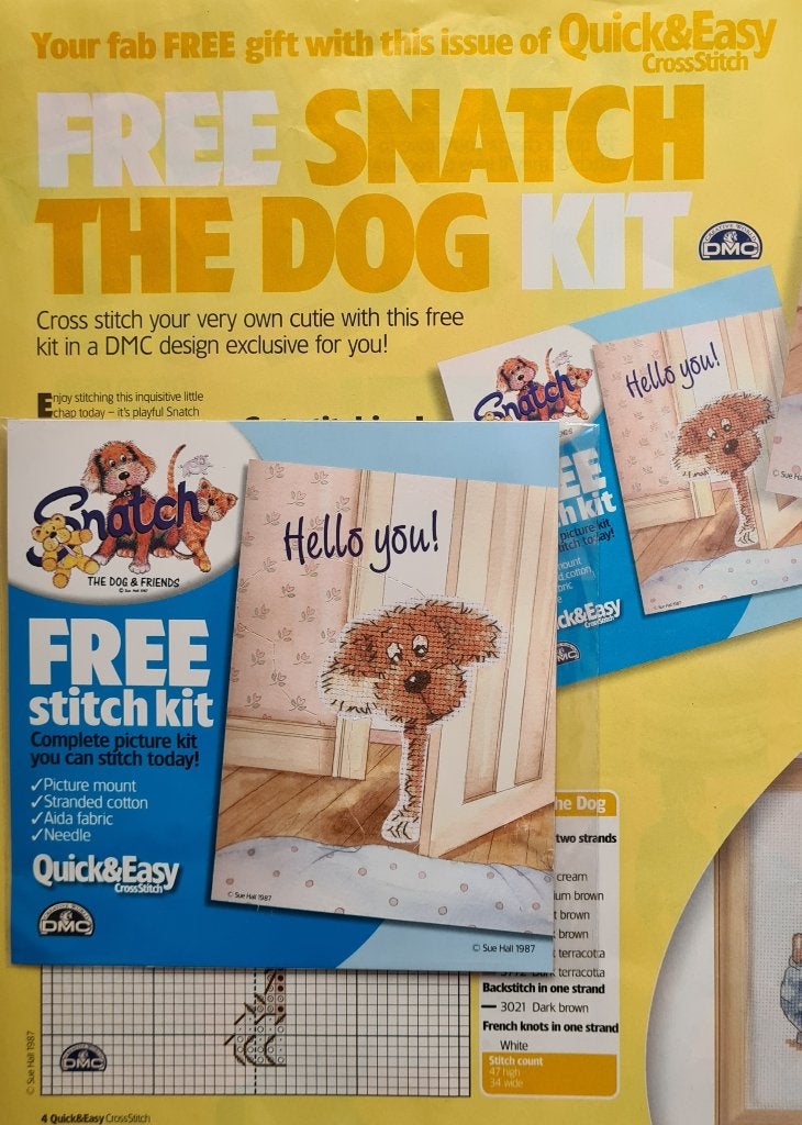 Snatch het hondje borduurpakketje, Ophalen, Nieuw, Handborduren, Borduurpakket