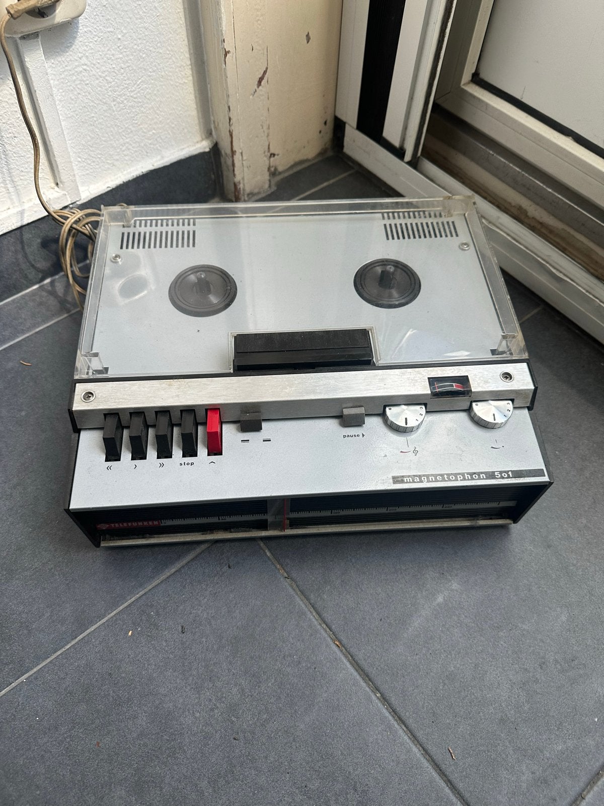 Telefunken Magnetophon 501 Bandrecorder met Stofkap, Ophalen, Bandrecorder, Met stofkap
