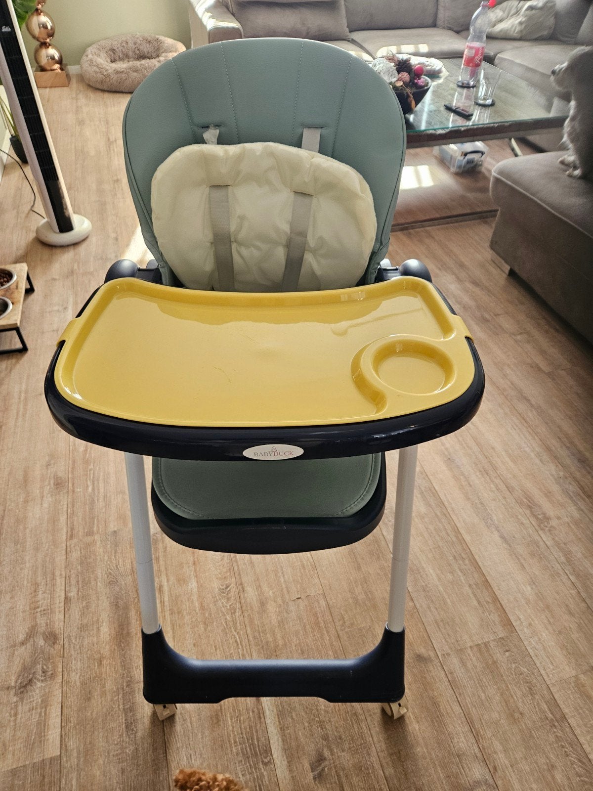 Baby duck verstelbare kinderstoel., Ophalen of Verzenden, Nieuw, Meegroeistoel, Afneembaar eetblad
