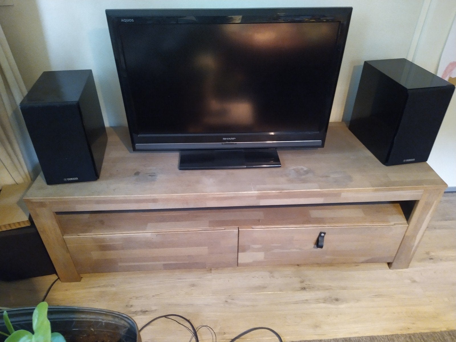 tv meubel eiken modern, Ophalen, Gebruikt, 150 tot 200 cm, Eikenhout