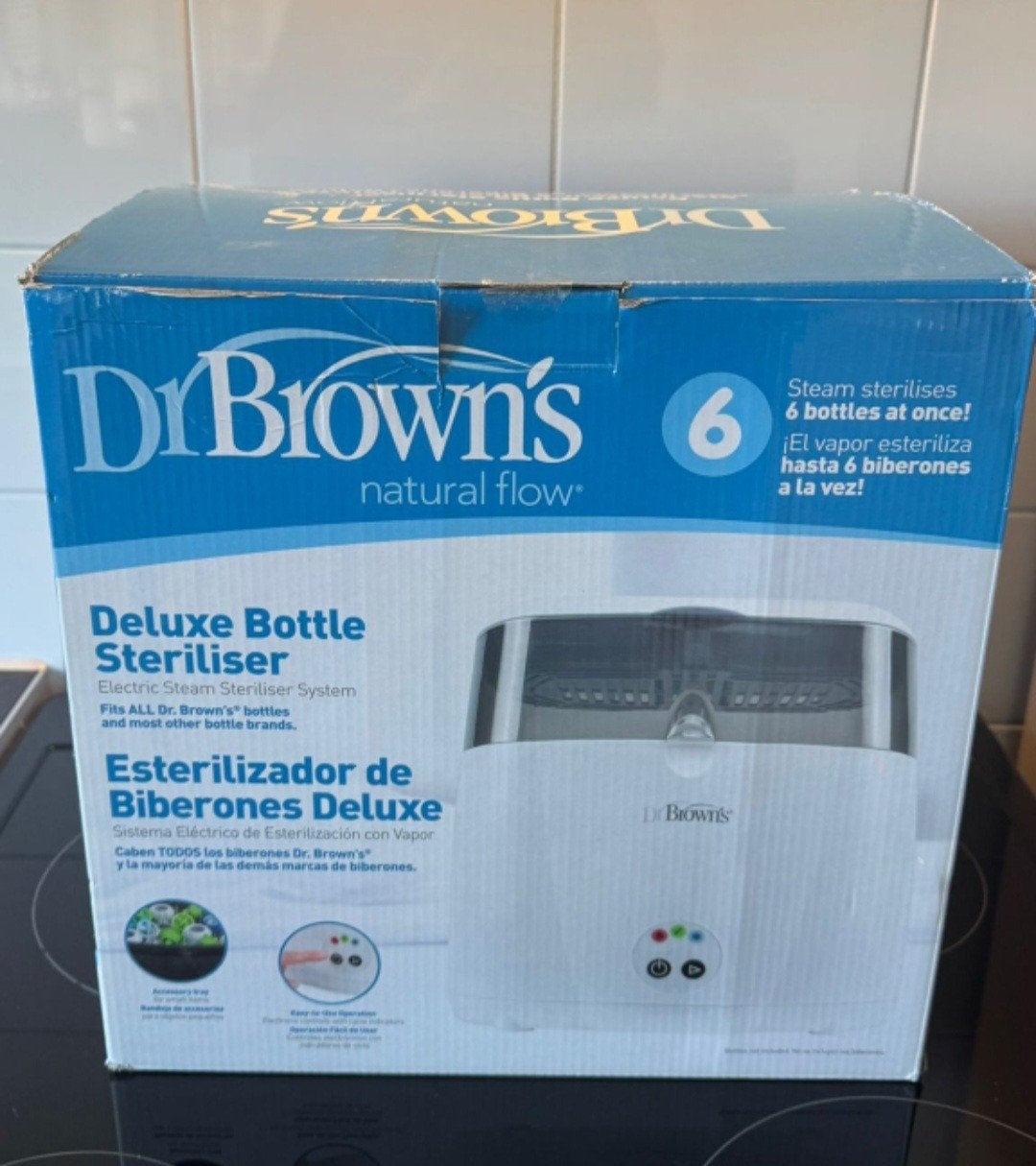 Dr. Brown's Deluxe Flessensterilisator voor 6 flessen, Ophalen