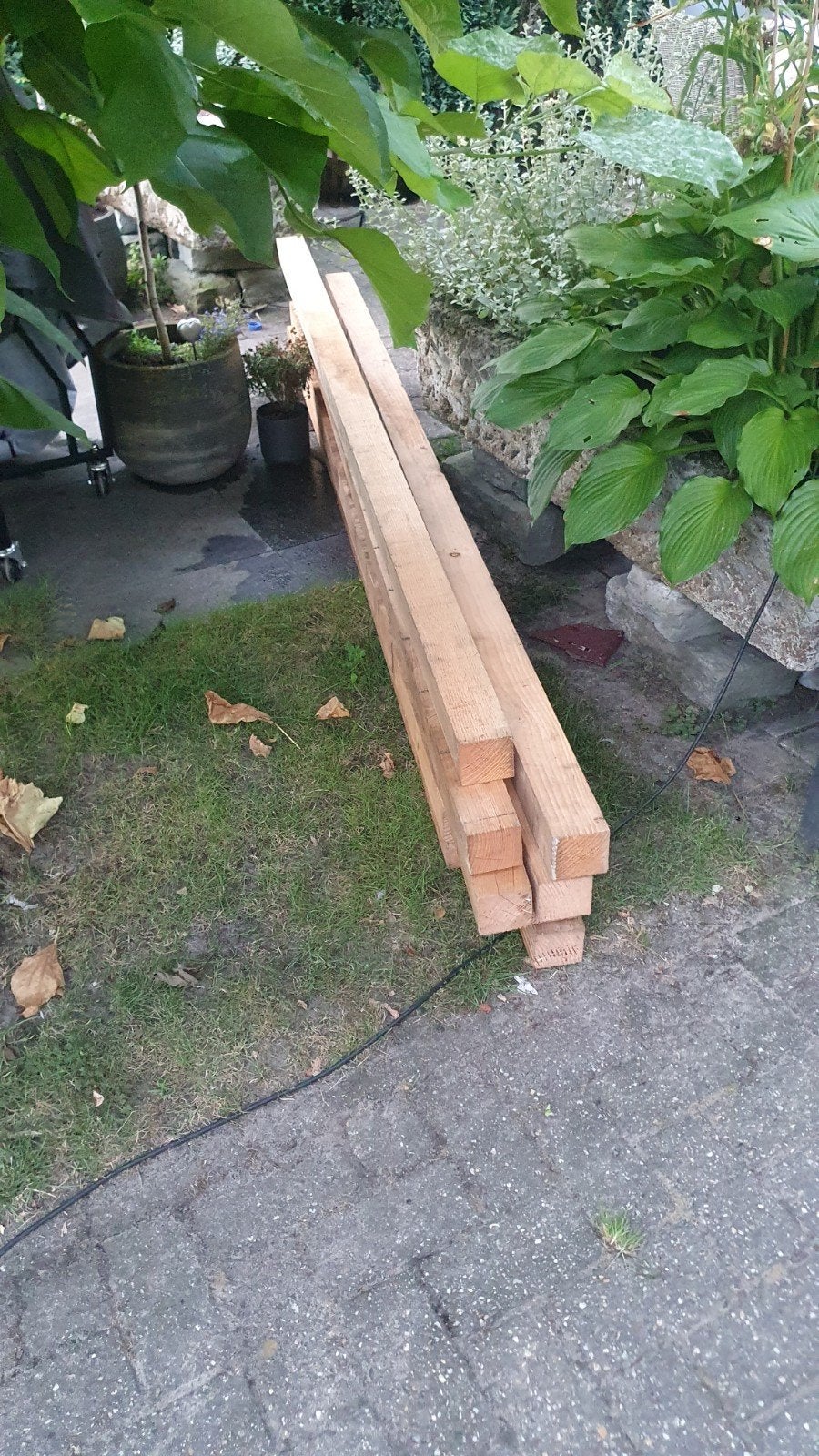 10 Schoonhouten balkjes 240 cm lang, 7.5x7.5 cm dik, Doe-het-zelf en Verbouw, Hout en Planken, Gebruikt, Ophalen of Verzenden