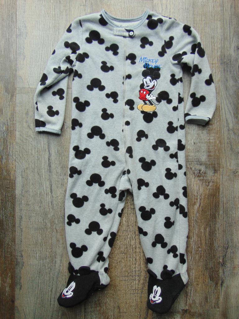 Onesie huispak grijs Mickey Mouse maat 98 fleece, Ophalen of Verzenden, Zo goed als nieuw, Jongen, Overige typen