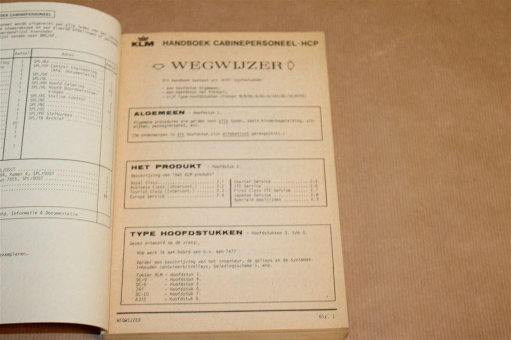 KLM Handboek Cabinepersoneel 1984 — Luchtvaart Intern, Gebruikt, Schaalmodel, -, -