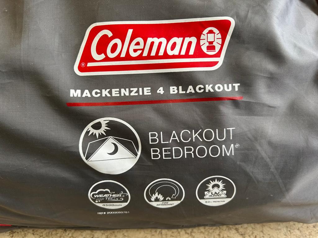 Coleman Mackenzie 4 BlackOut tent, Caravans en Kamperen, Tenten, Ophalen, Gebruikt, Tot en met 4